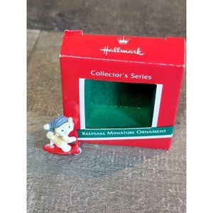 Hallmark kittens in Toyland 1989 mini ornament Xmas‎ Decor scooter